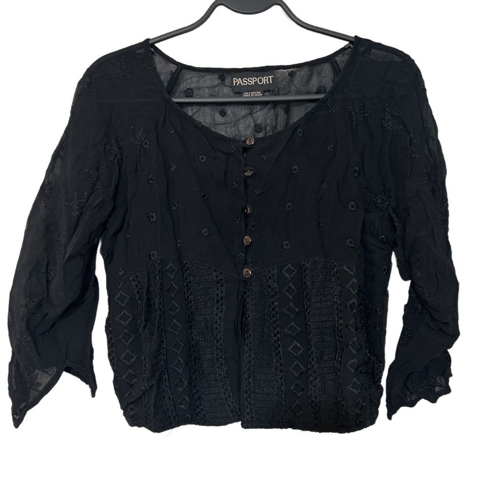 Ladies Passport Button Up Blouse